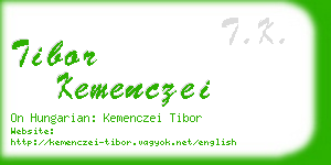 tibor kemenczei business card